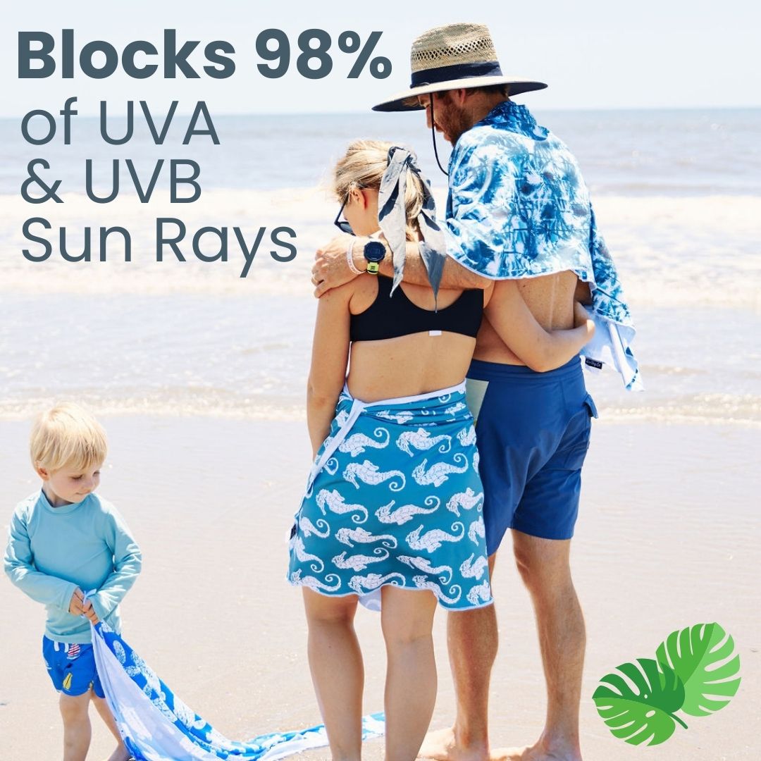 Luv Bug Co Hooded UPF 50+Sunscreen Towel - Rainbows main image 1